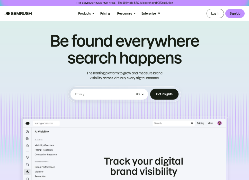 SEMrushのスクリーンショット